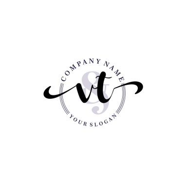 Markalaşma ve İşletme İçin Modern VT El Yazısı Logosu Koleksiyonu