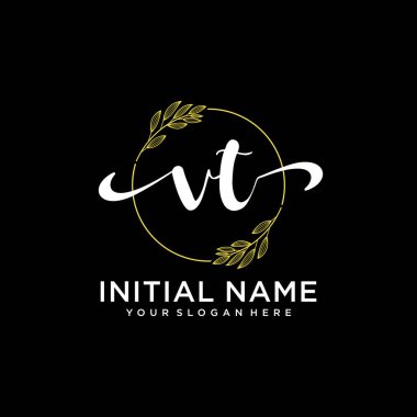 Markalaşma ve İşletme İçin Modern VT El Yazısı Logosu Koleksiyonu