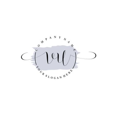Markalaşma ve İşletme İçin Modern VU El Yazısı Logosu Koleksiyonu