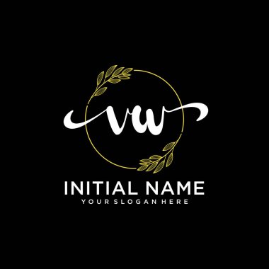 Markalaşma ve İşletme İçin Modern VW El Yazısı Logosu Koleksiyonu