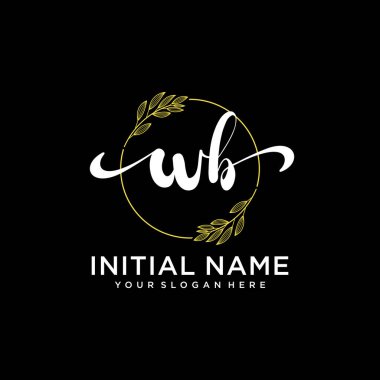 Markalaşma ve İşletme İçin Modern WB El Yazısı Logosu Koleksiyonu