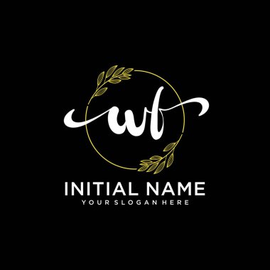 Markalaşma ve İşletme İçin Modern WF El Yazısı Logosu Koleksiyonu