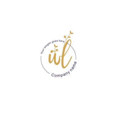 Botanik ve Geometrik Tasarımlı Çiçek Baş Logosu WL