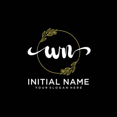 Markalaşma ve İşletme İçin Modern WN El Yazısı Logosu Koleksiyonu
