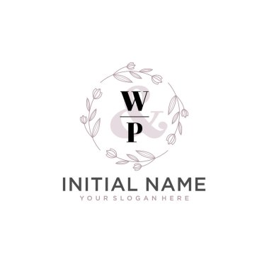 Botanik ve Geometrik Tasarımlı Çiçek Baş Logosu WP