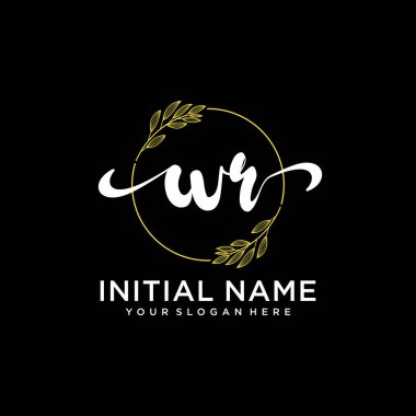 Markalaşma ve İşletme İçin Modern WR El Yazısı Logosu Koleksiyonu