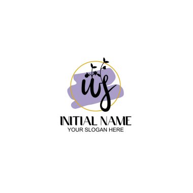 Botanik ve Geometrik Tasarımlı Çiçek Baş Logosu WS