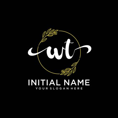 Markalaşma ve İşletme İçin Modern WT El Yazısı Logosu Koleksiyonu