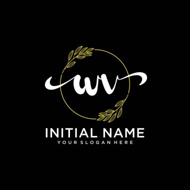 Markalaşma ve İşletme İçin Modern WV El Yazısı Logosu Koleksiyonu