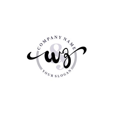 Markalaşma ve İşletme İçin Modern WZ El Yazısı Logosu Koleksiyonu