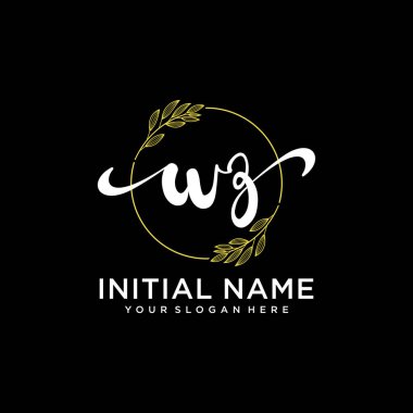 Markalaşma ve İşletme İçin Modern WZ El Yazısı Logosu Koleksiyonu