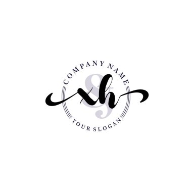 Markalaşma ve İşletme İçin Modern XH El Yazısı Logosu Koleksiyonu