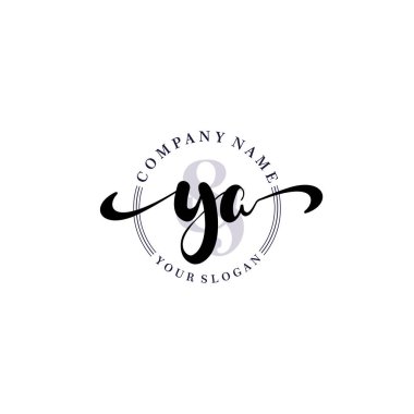 Markalaşma ve İşletme İçin Modern YA El Yazısı Logosu Koleksiyonu