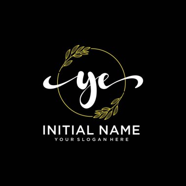 Markalaşma ve İş İçin Modern YE El Yazısı Logosu Koleksiyonu