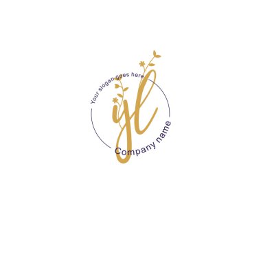 Botanik ve Geometrik Tasarımlı Çiçek Baş Logosu YL