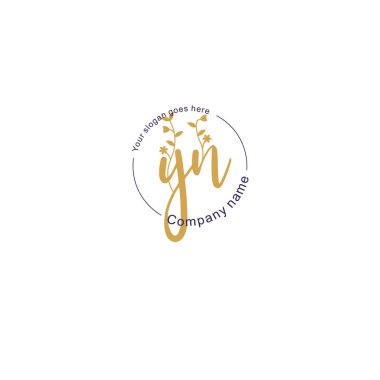 Botanik ve Geometrik Tasarımlı Çiçek Baş Logosu YN