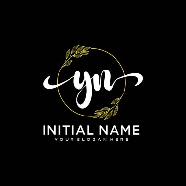 Markalaşma ve İşletme İçin Modern YN El Yazısı Logosu Koleksiyonu