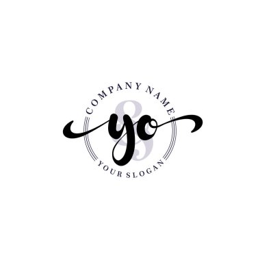 Markalaşma ve İş İçin Modern YO El Yazısı Logosu Koleksiyonu