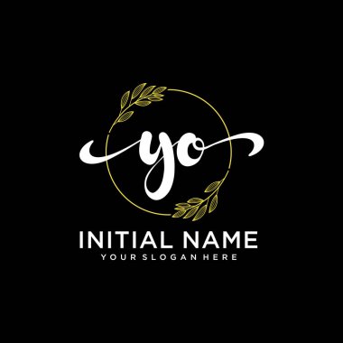 Markalaşma ve İş İçin Modern YO El Yazısı Logosu Koleksiyonu