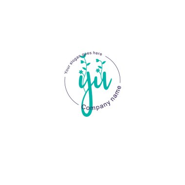 Botanik ve Geometrik Tasarımlı Çiçek Baş Logosu YU