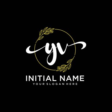 Markalaşma ve İşletme İçin Modern YV El Yazısı Logosu Koleksiyonu