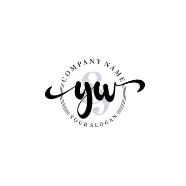 Markalaşma ve İşletme İçin Modern YW El Yazısı Logosu Koleksiyonu