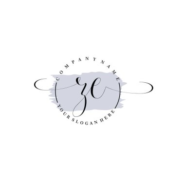 Markalaşma ve İşletme İçin Modern ZE El Yazısı Logosu Koleksiyonu