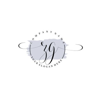 Markalaşma ve İşletme İçin Modern ZG El Yazısı Logosu Koleksiyonu