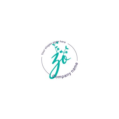 Botanik ve Geometrik Tasarımlı Çiçek Başlangıç Logosu