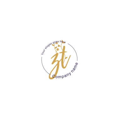 Botanik ve Geometrik Tasarımlı Çiçek Baş Logosu ZT