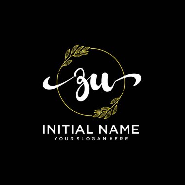 Markalaşma ve İş İçin Modern ZU El Yazısı Logosu Koleksiyonu