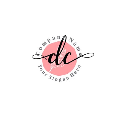 Modern El Yazısı DC Floral ve Min ile İlk Logo Şablonları