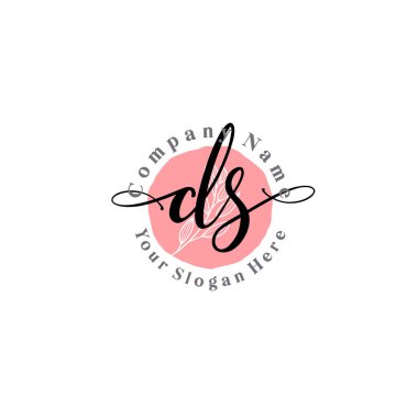 Çağdaş el yazısı DS Floral ve Min ile İlk Logo Şablonları