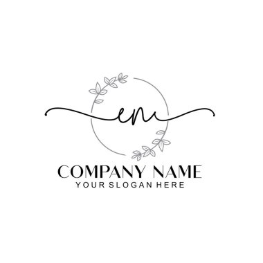 Çiçek ve Min ile Modern El Yazısı EN İlk Logo Şablonları