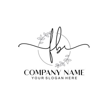Çiçek ve Min ile Modern El Yazısı FB İlk Logo Şablonları