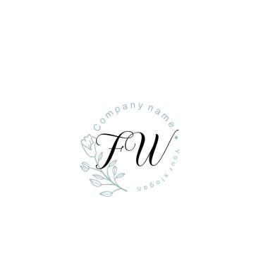 Çiçek ve Lüks Acc ile el yazısı FW İlk Logo Şablonları