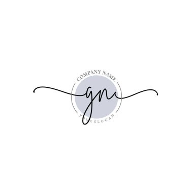 Çiçek ve Min ile Modern El Yazıları GN İlk Logo Şablonları