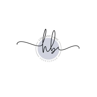 Çiçek ve Min ile Modern El Yazısı HB İlk Logo Şablonları