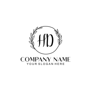 El yazısı HD Baş harfleriyle Çiçek Monogram Logosu Ayarları
