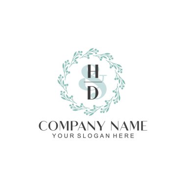 El yazısı HD Baş harfleriyle Çiçek Monogram Logosu Ayarları