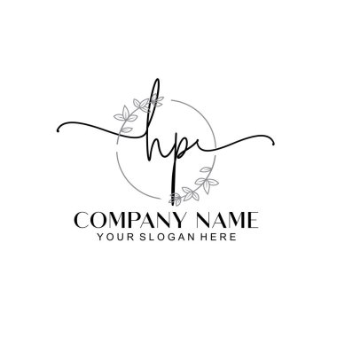 Çiçek ve Min ile Modern El Yazısı HP İlk Logo Şablonları
