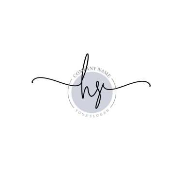 Çiçek ve Min ile Modern El Yazısı HS İlk Logo Şablonları