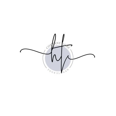 Çiçek ve Min ile Modern El Yazısı HT İlk Logo Şablonları