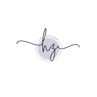 Çiçek ve Min ile Modern El Yazısı HZ İlk Logo Şablonları