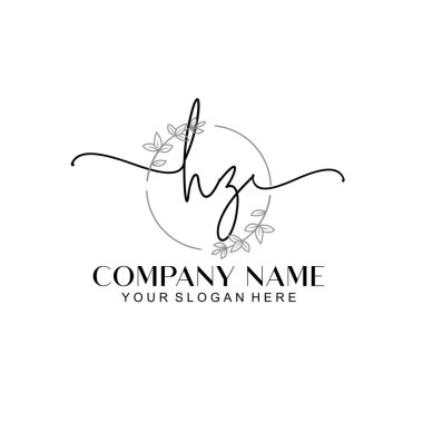 Çiçek ve Min ile Modern El Yazısı HZ İlk Logo Şablonları