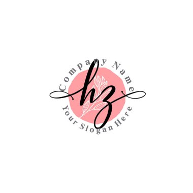 Çiçek ve Min ile Modern El Yazısı HZ İlk Logo Şablonları