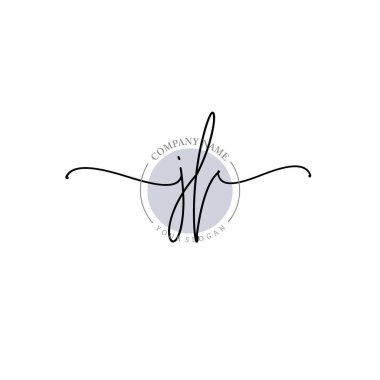 Çiçek ve Min ile Modern El Yazısı JL İlk Logo Şablonları