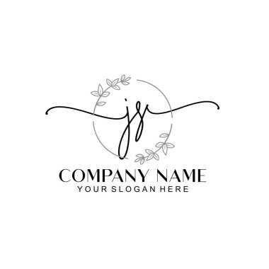 Çiçek ve Min ile Modern El Yazısı JS İlk Logo Şablonları