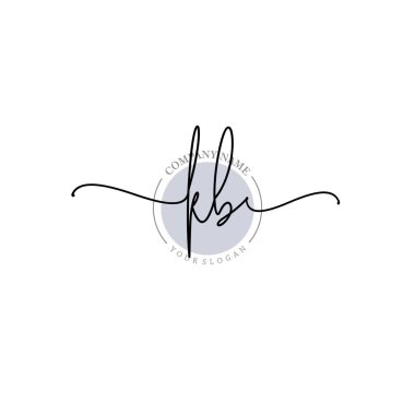 Çiçek ve Min ile Modern El Yazısı KB İlk Logo Şablonları