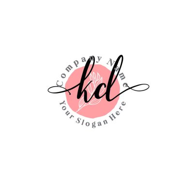 Çiçek ve Min ile Modern El Yazısı KD İlk Logo Şablonları